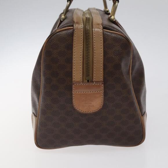 CELINE Macadam Canvas Hand Bag Pvc Leather Brown Gold - Picture 5 of 12